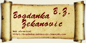 Bogdanka Zekanović vizit kartica